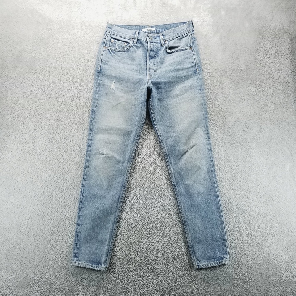 Grlfrnd Jeans Womens 26 Blue Karolina Straight Button Fly Made in USA‎